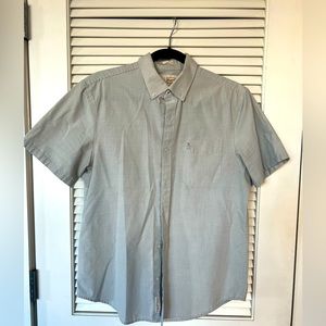 Penguin men’s short sleeve button down cotton blend | size M (slim fit)